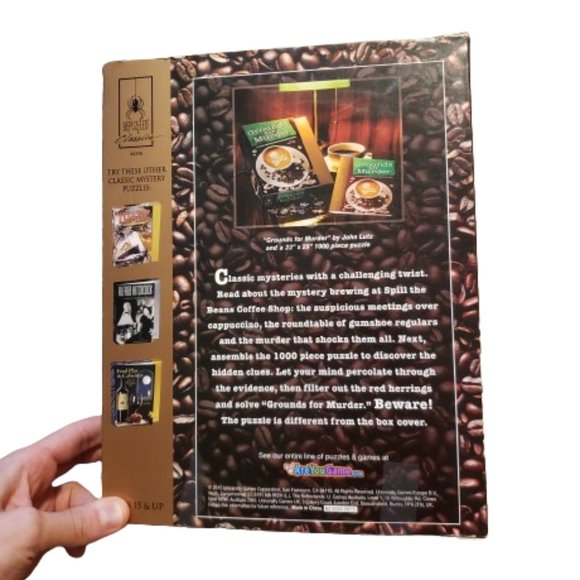 BePuzzled Classics Grounds for Murder Puzzle Multi-color Mystery 1000 Piece 90s - Picture 3 of 9